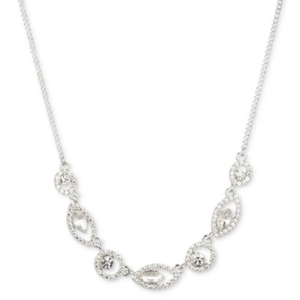 Givenchy Pave Crystal Orb Frontal Necklace